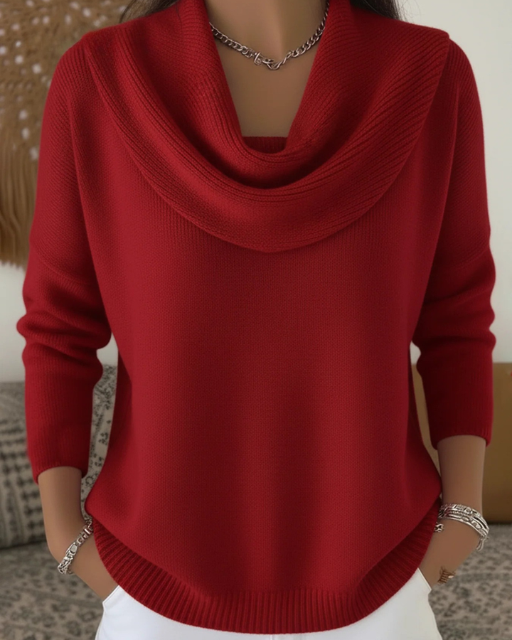 JOCELYN™ | Cozy Ruffled-neck Sweater