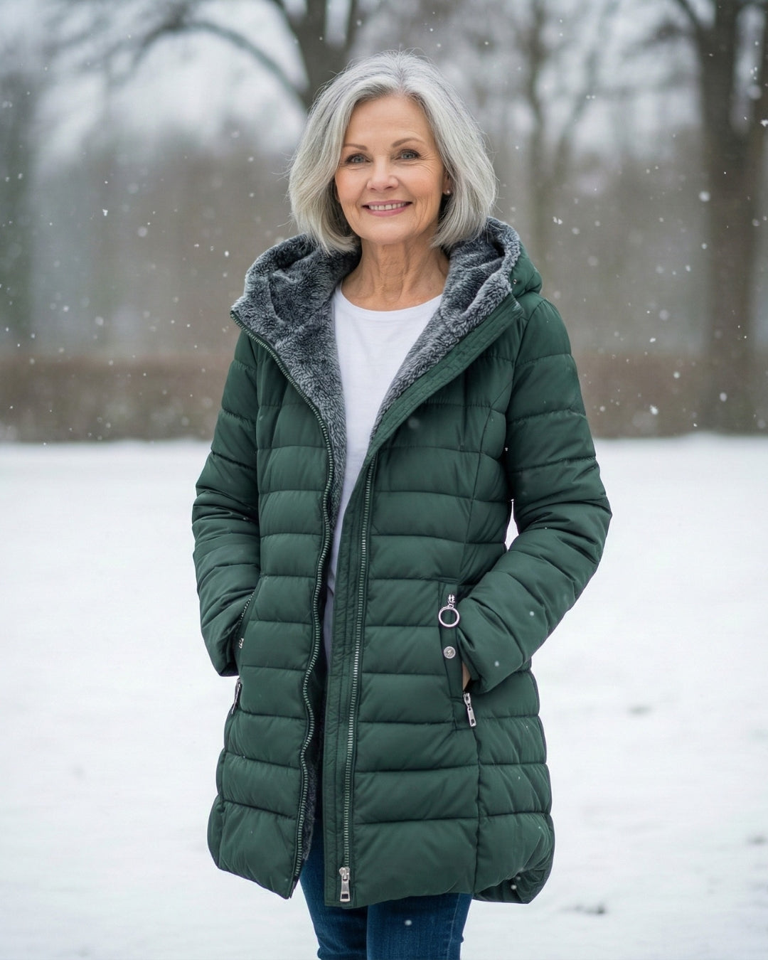 Fleece Lined Puffer Coat