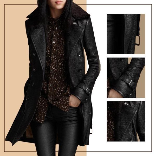 ELOWEN™ | Luxurious Leather Coat