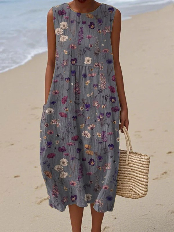 Gwen™ Floral Midi Dress – Laura & Sophie Vancouver